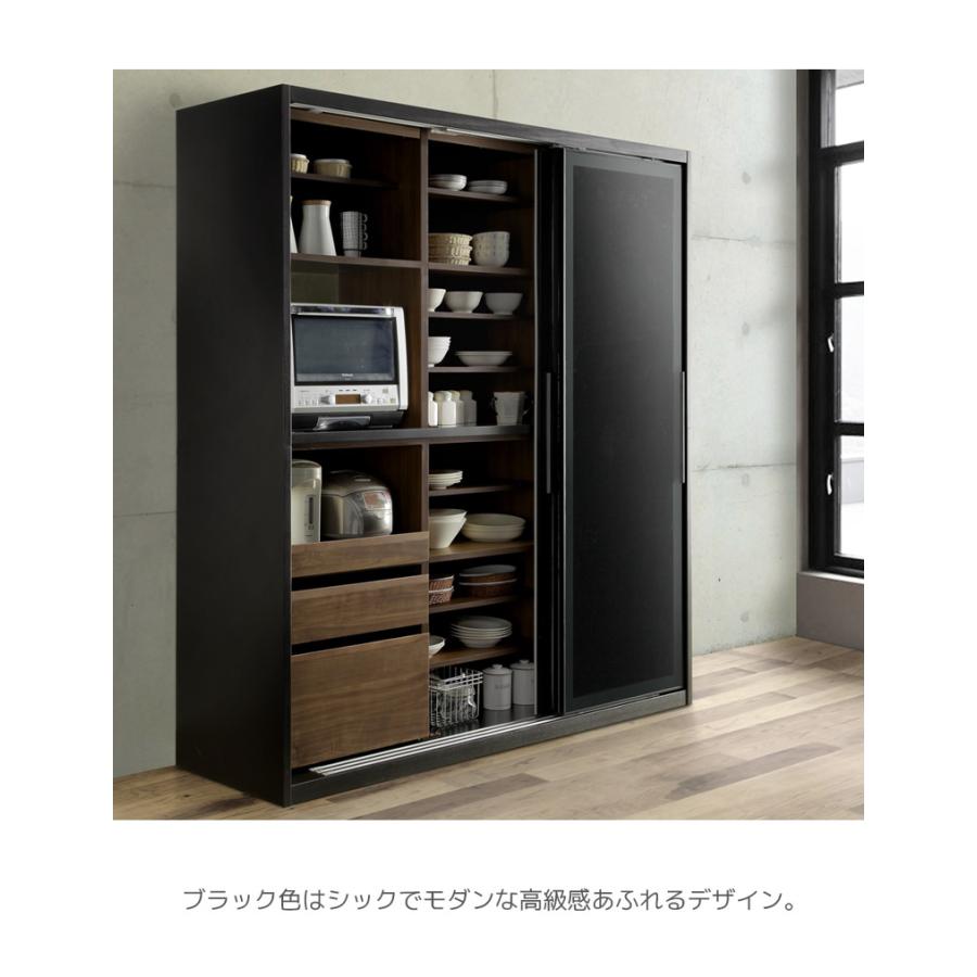 未来商会 キッチンボード 180cm幅 食器棚 レンジ台 完成品 キッチン