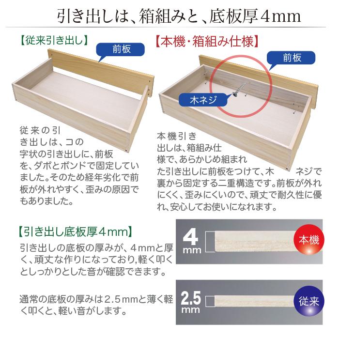 チェスト 収納 6段 幅80cm ハイチェスト 完成品 おしゃれ 北欧 木製 白 木製収納 桐 収納家具 箱組 国産 大川家具の画像