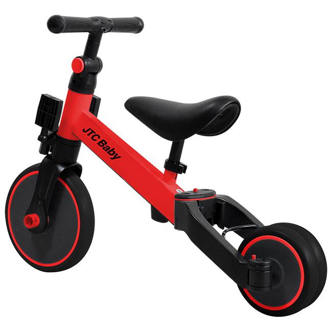 三輪車 バランスバイク 手押し棒付き さんばいく レッド : Anela