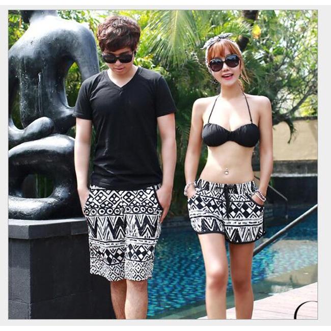 水着 超人気 ペアルック カップル水着 メンズ レディース ストライプ