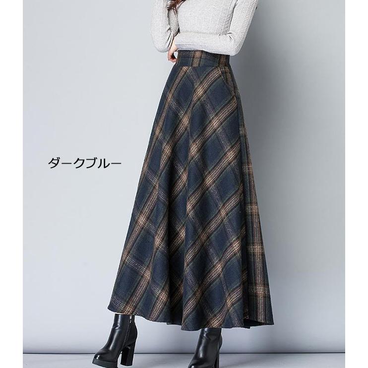 チェックスカート フレアスカート チェックスカート レディース 秋冬 チェック 大人 ファッション マキシ ロング ウエストゴム ロング丈 ボトムス Ou qsh1122 ファッション アネモネ 通販 Yahoo ショッピング