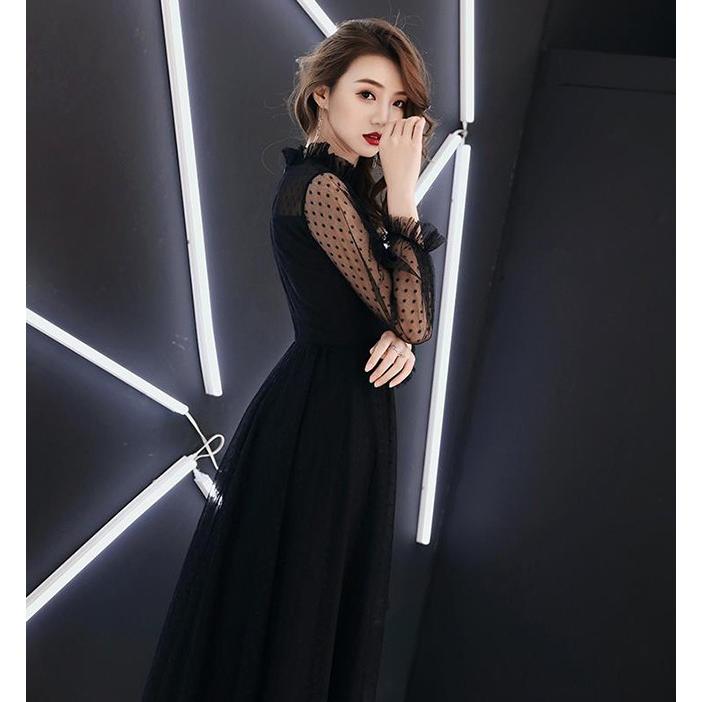 黒ロングドレス ハイネック お呼ばれ ドレス パーティードレス 着痩せ 成人式 演奏会 卒業式 代 30代 結婚式 ワンピース 二次会 同窓会 セール Ou Lq135 ファッション アネモネ 通販 Yahoo ショッピング