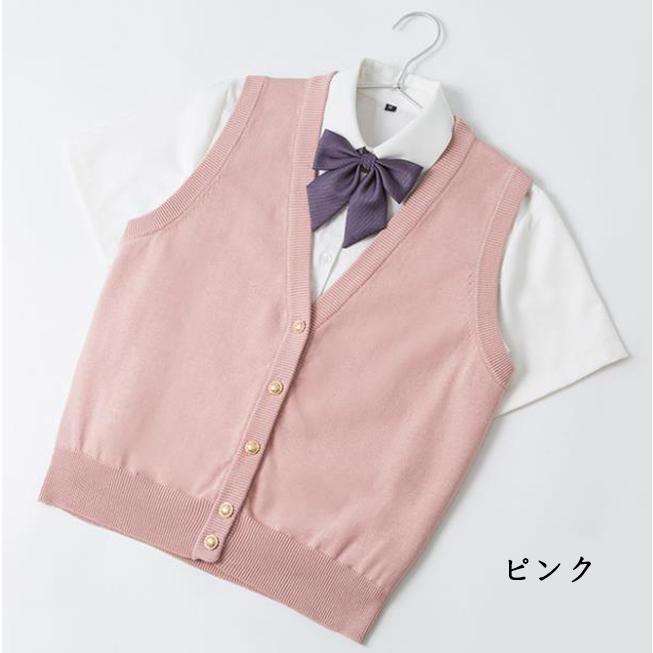 ニットベスト セーター スクールカーディガン スクールニット セットアップ レディース 女子 ニット 通学 前開き 入学式 ユニセックス Vセーター 定番 Vネック