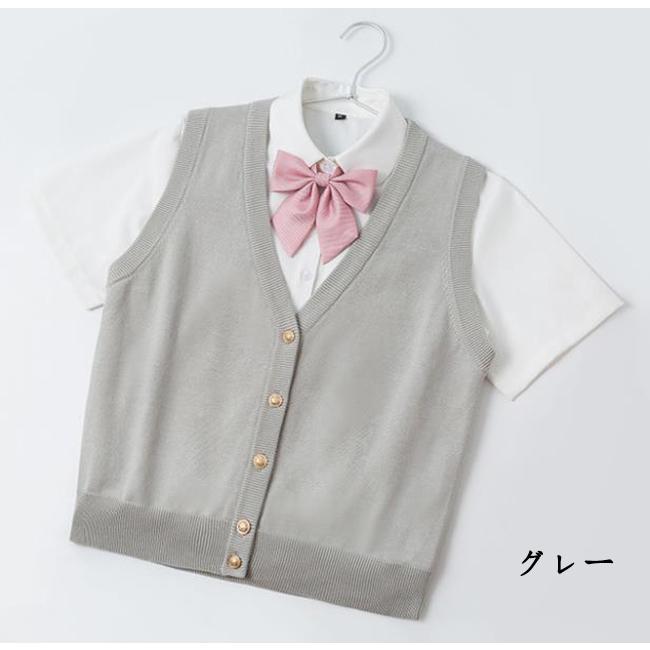 ニットベスト セーター スクールカーディガン スクールニット セットアップ レディース 女子 ニット 通学 前開き 入学式 ユニセックス Vセーター 定番 Vネック