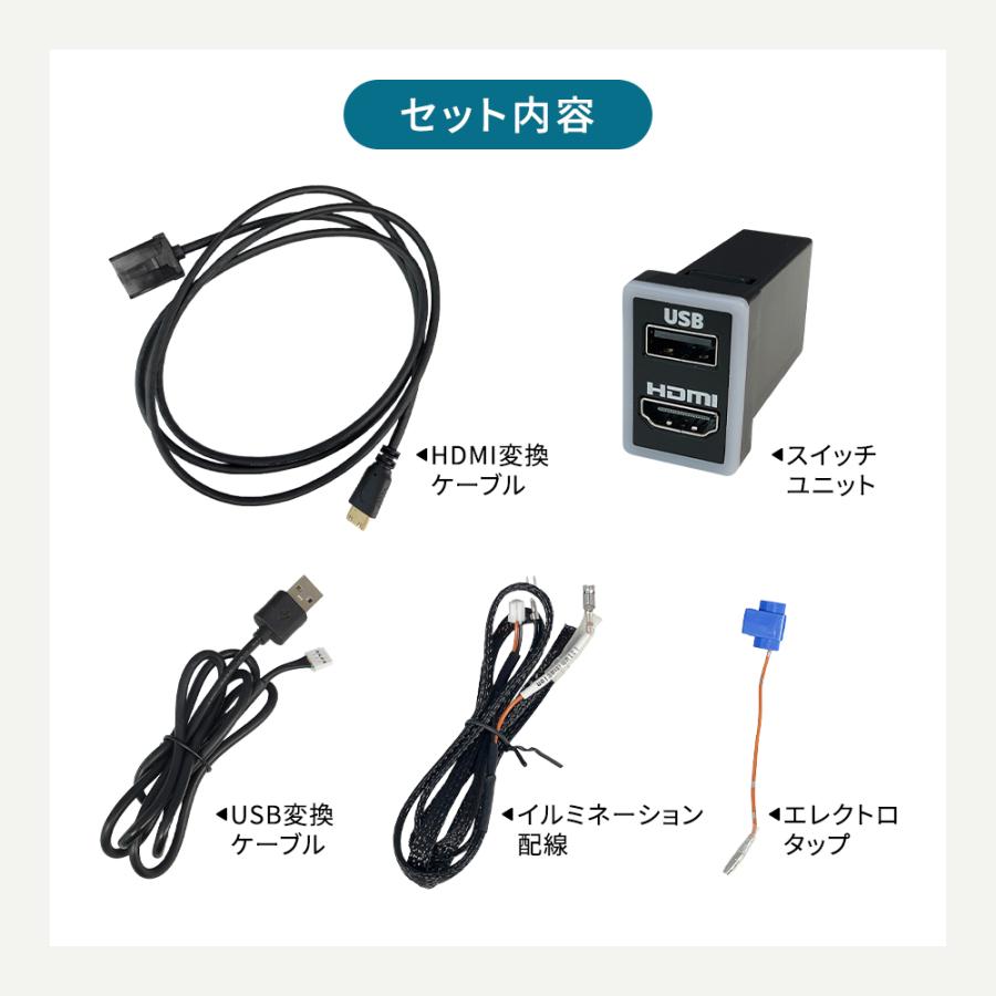 HDMI USB 変換ケーブル 車 埋め込み KCU-Y620HU互換 トヨタ アルパイン スペアスイッチホール スイッチパネル ビルトイン USB 増設 接続ユニット｜anemone-e-shop｜09