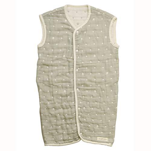 angerolux (アンジェロラックス) 通年 寝相悪い 寝冷え防止 通気性 秋冬 ガーゼ 2ウェイ 6重ガーゼ スリーパー 【日本製】 モスグレー