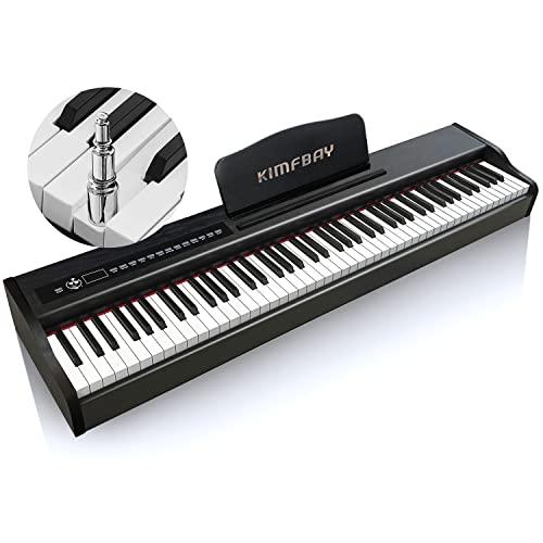 電子ピアノ ピアノ 88鍵盤 白 KIMFBAY 木製 88鍵 キーボード