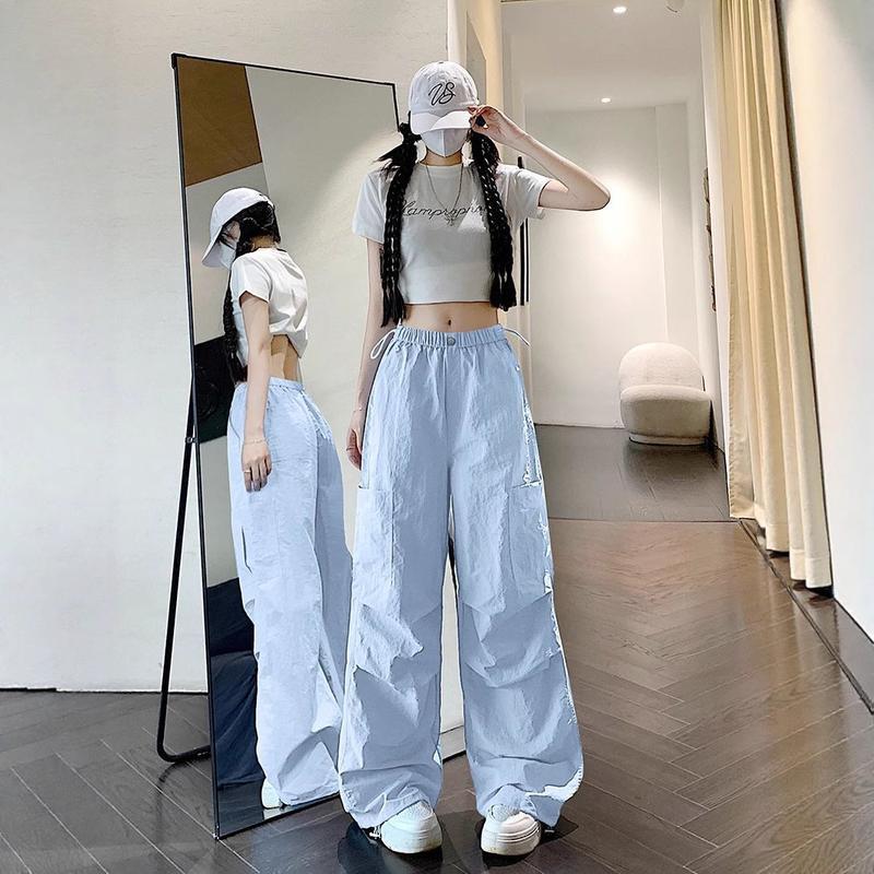 カーゴパンツ レディース ワイドパンツ ゆったり 涼しい 冷感 接触冷感
