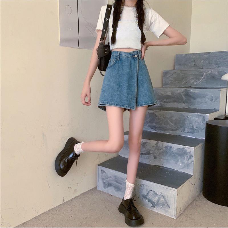 デニム ショートパンツ レディース キュロット Aライン デニムスカート