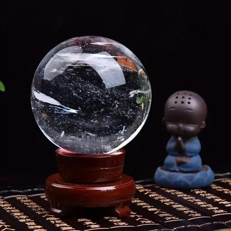 水晶ボール 白水晶 天然水晶玉 風水グッズ クリアクォーツ 占い 置物