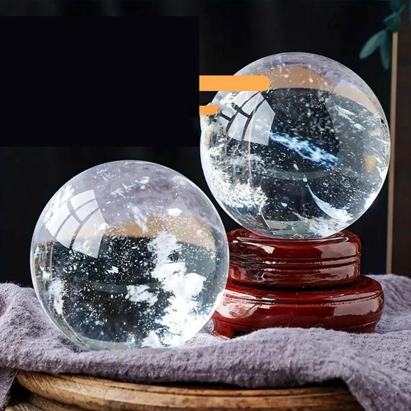 水晶ボール 白水晶 天然水晶玉 風水グッズ クリアクォーツ 占い 置物