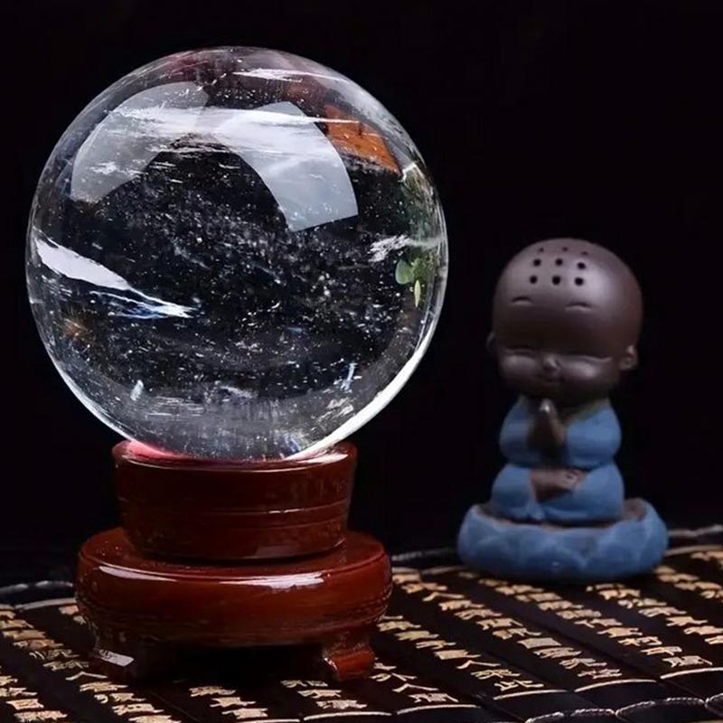 水晶ボール 白水晶 天然水晶玉 風水グッズ クリアクォーツ 占い 置物