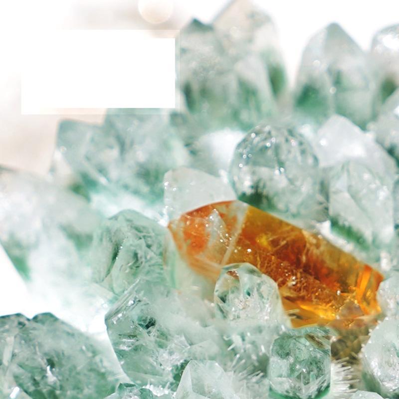 クリスタル 水晶 天然石 グリーン水晶 鉱石 原石 六角柱 天然 浄化用