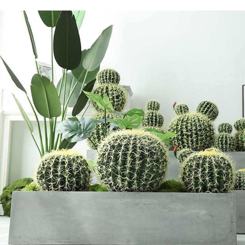 サボテン玉 鉢植え 卓上 人工観葉植物 人工盆栽 小型 大型 フェイク