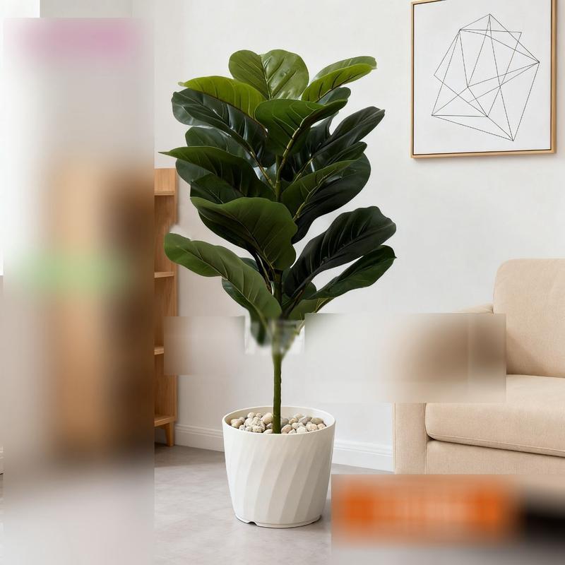 人工観葉植物 大型 フィカス・リラータ フェイクグリーン 1本 鉢植え