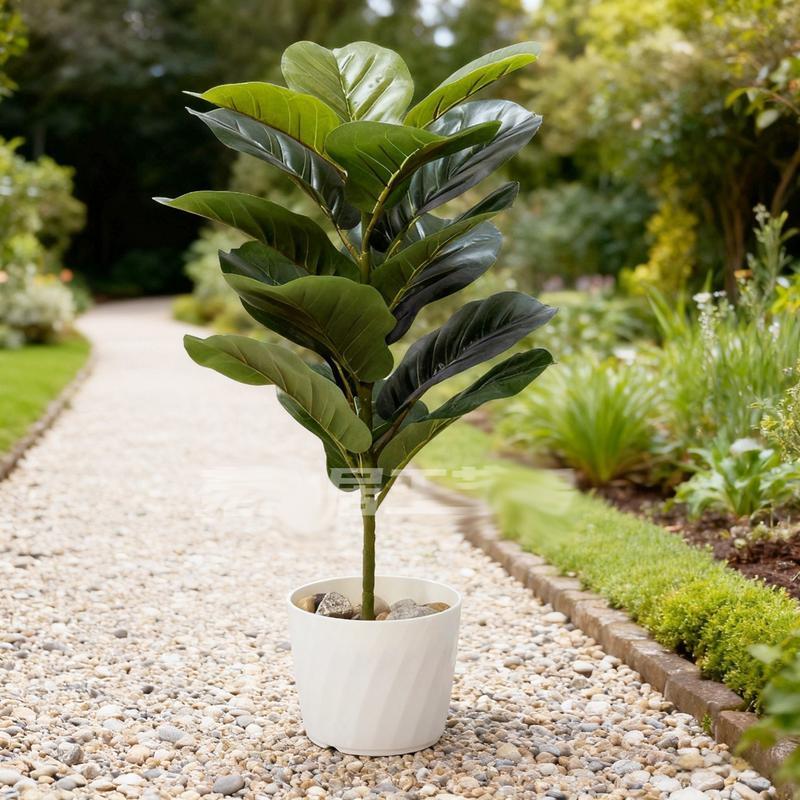 人工観葉植物 大型 フィカス・リラータ フェイクグリーン 1本 鉢植え