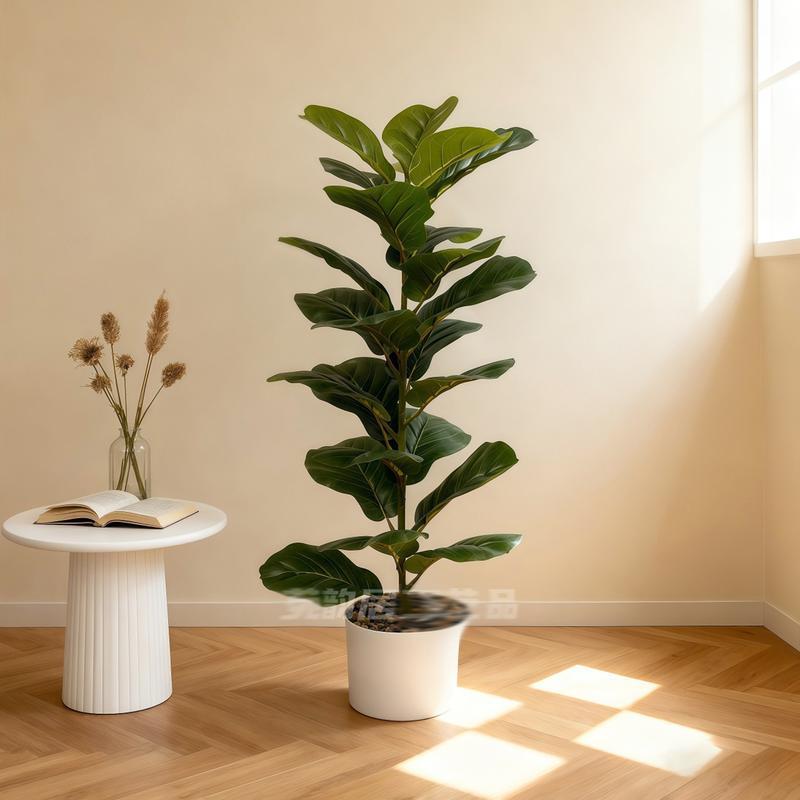 人工観葉植物 大型 フィカス・リラータ フェイクグリーン 1本 鉢植え