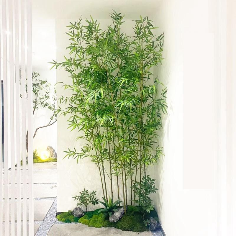 人工観葉植物 大型 フェイク竹 フェイクグリーン 1本 簡単保? 水やり