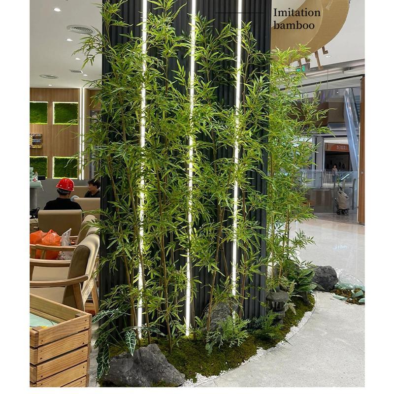 大型 フェイクグリーン 人工観葉植物 人工植物 鮮やかな色 80cm 人工観葉植物 大型 フェイク竹 フェイクグリーン 1本 簡単保? 水やり