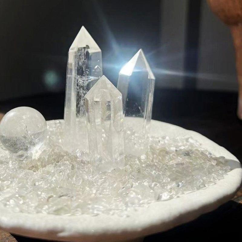 水晶 さざれ石 クリアクォーツ 浄化用 天然石 さざれ 水晶六角柱