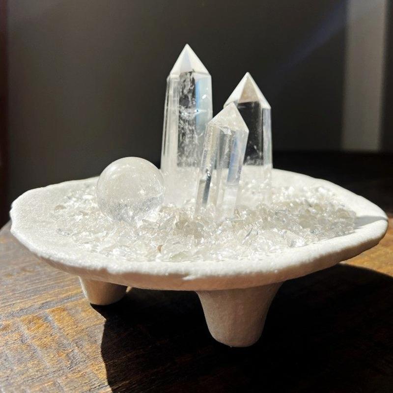 水晶 さざれ石 クリアクォーツ 浄化用 天然石 さざれ 水晶六角柱