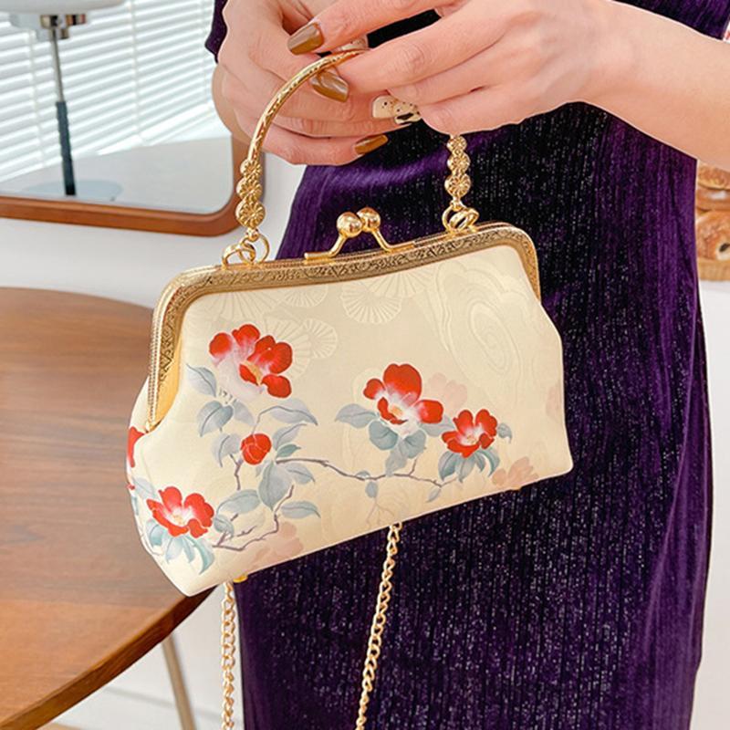 レディース パーティーバッグ ハンドバッグ 結婚式 花刺繍 フラワー
