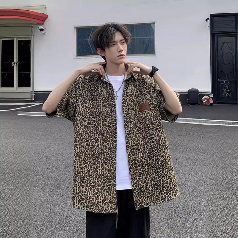 半袖シャツ メンズ カジュアルシャツ オーバーサイズ 総柄シャツ