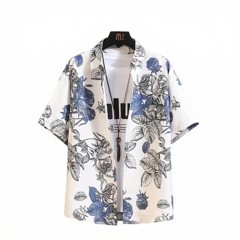 アロハシャツ メンズ 半袖 柄シャツ カジュアル リゾート ビーチ 総柄