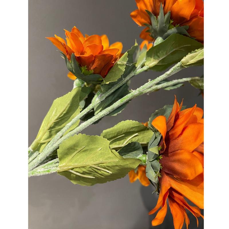ひまわり 造花 インテリア 3本 造花アレンジ 生け花 枯れない花 花瓶