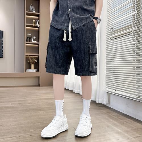 デニム セットアップ メンズ 上下セット 半袖 シャツ ハーフパンツ