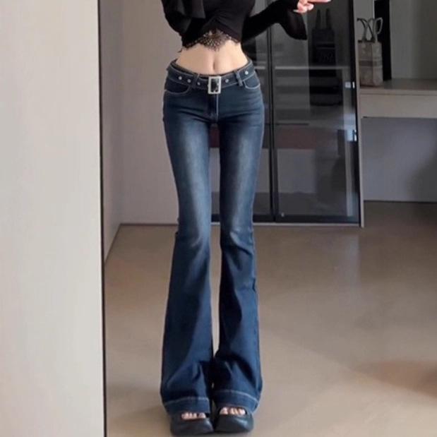 フレアジーンズ レディース ローライズ デニムパンツ ベルボトム