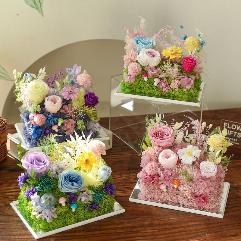 プリザーブドフラワー アクリルケース 母の日 ギフト 枯れない花 置物