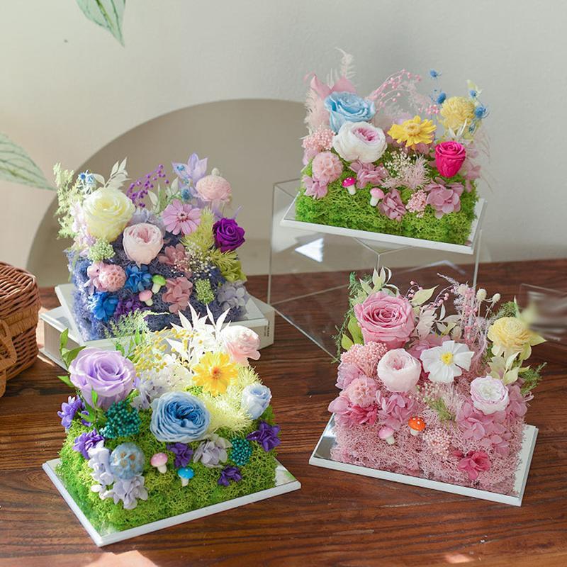 プリザーブドフラワー アクリルケース 母の日 ギフト 枯れない花 置物