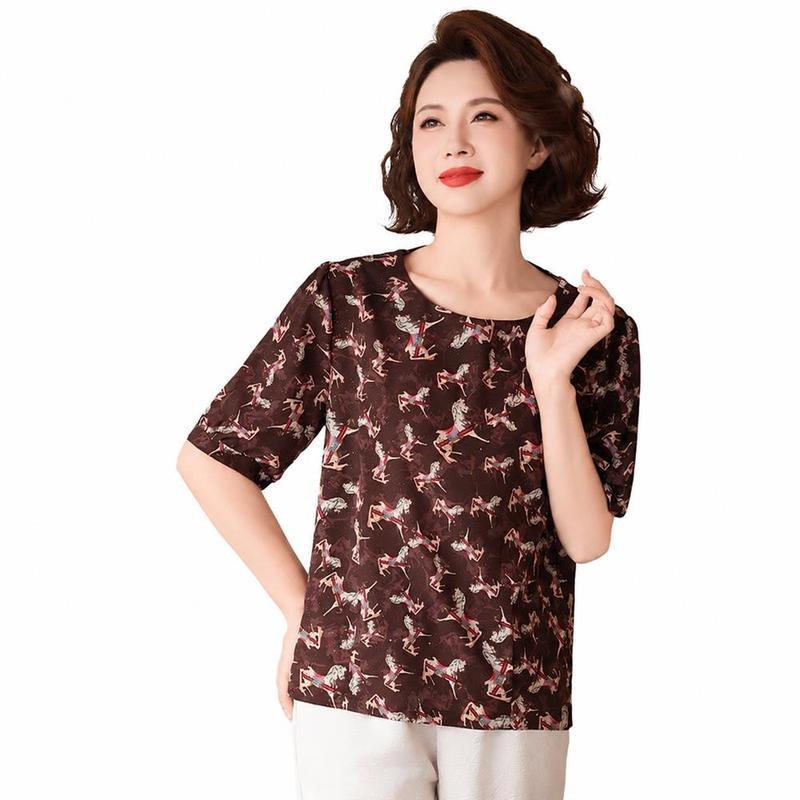 Fitme Moi 花柄シャツブラウス 五分袖 ELL クラシカルエルフ Classical 