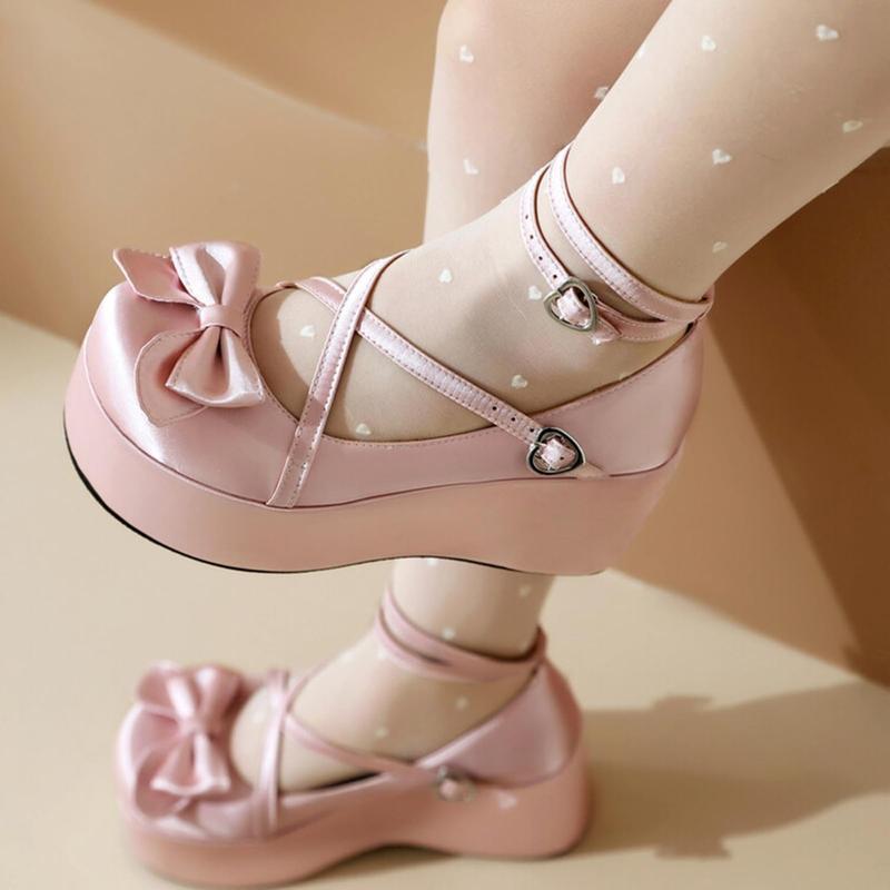 ロリータ 靴 7cmヒール パンプス 21.0-29.0cm 厚底靴 レディース