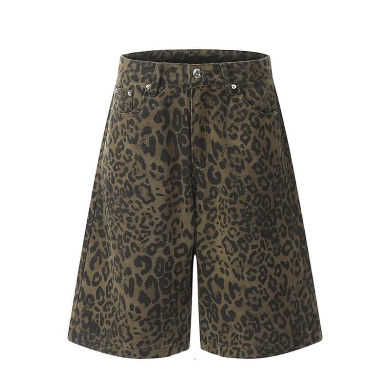 ZARA ヒョウ柄 レオパード デニムショートパンツ31 ショートパンツ デニムパンツ ヒョウ柄 レオパード レディース メンズ