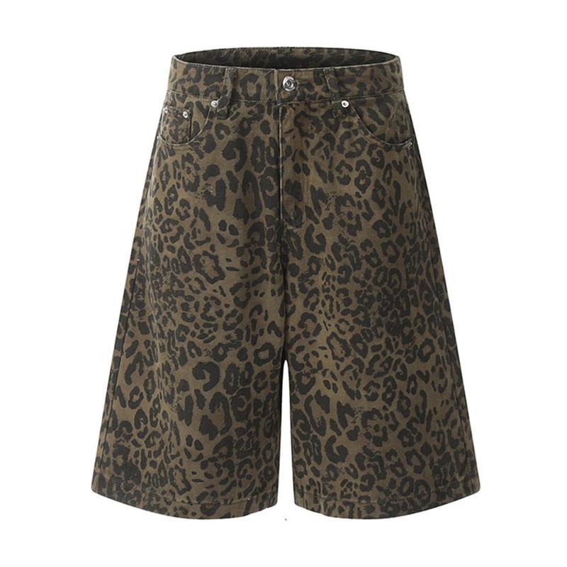 ZARA ヒョウ柄 レオパード デニムショートパンツ34 ショートパンツ デニムパンツ ヒョウ柄 レオパード レディース メンズ