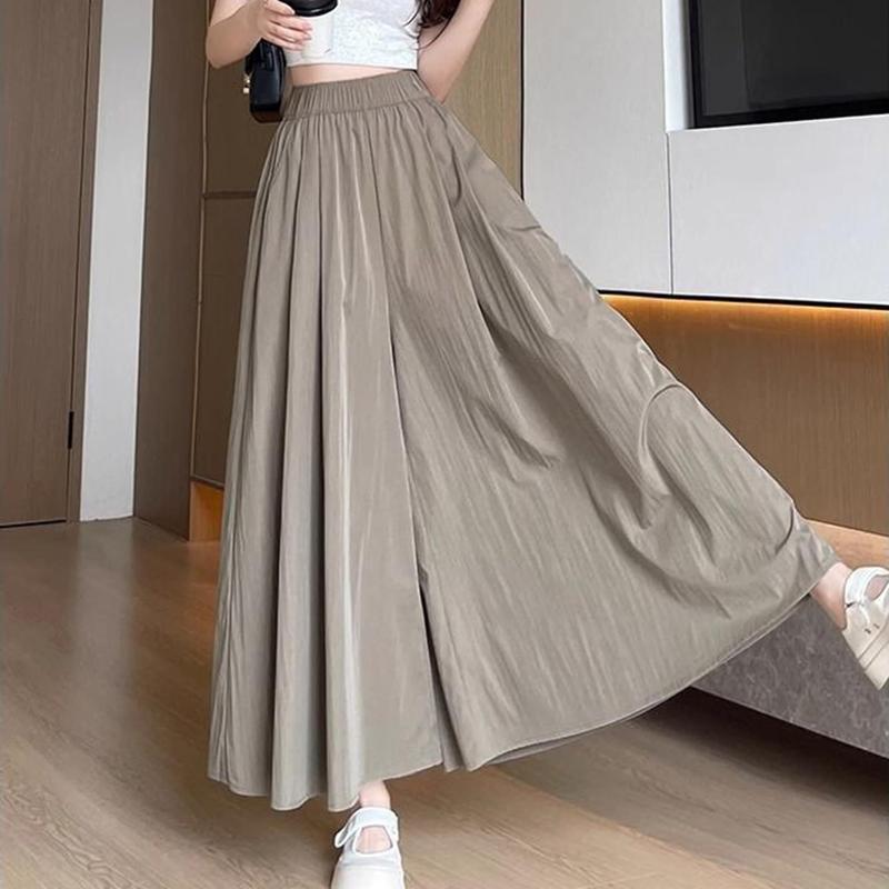 レディース ワイドパンツ キュロット ロング丈 Aライン フレア