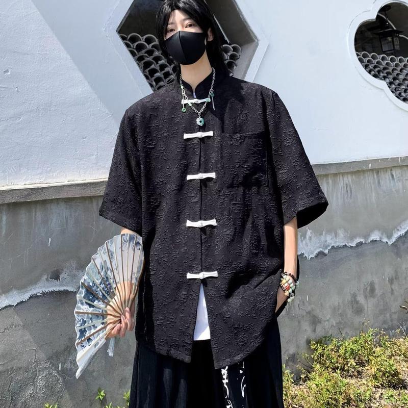 ホーム チャイナシャツ シャツ メンズ スタンドカラー チャイナ服
