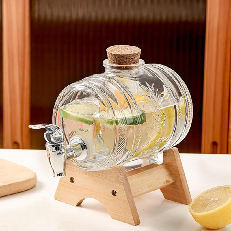 ガラス ジャグ タンク ドリンクサーバー 蛇口付き 保存瓶 貯蔵タンク