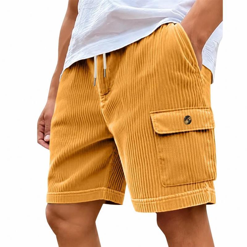 ハーフパンツ メンズ コーデュロイ ショートパンツ ワイド カーゴ
