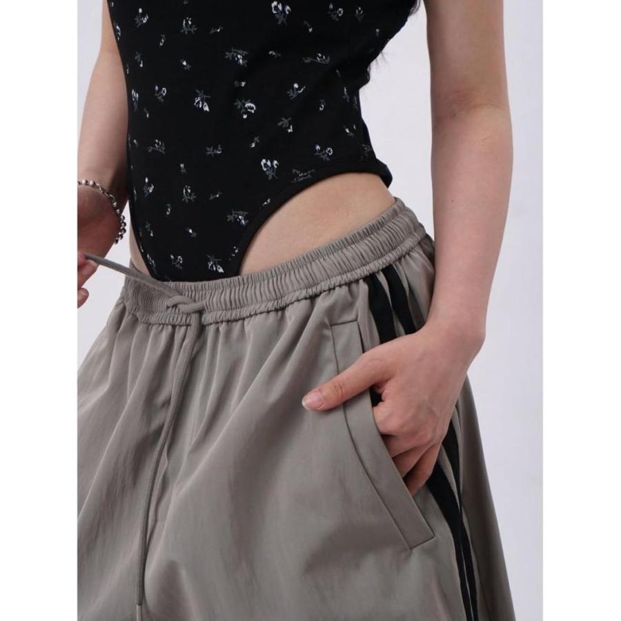 トラックパンツ レディース ワイドパンツ サイドライン ジャージ