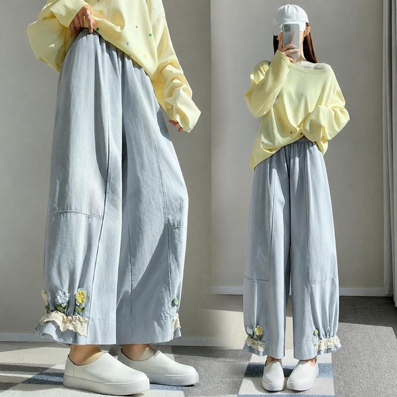 バルーンパンツ レディース サルエル 夏 薄手 ゆったり クロップド