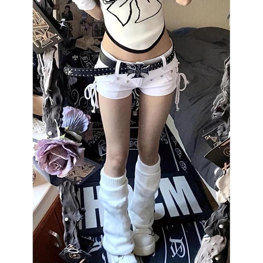 ホットパンツ ローライズ ショートパンツ デニム 極小 ミニ丈 Y2K