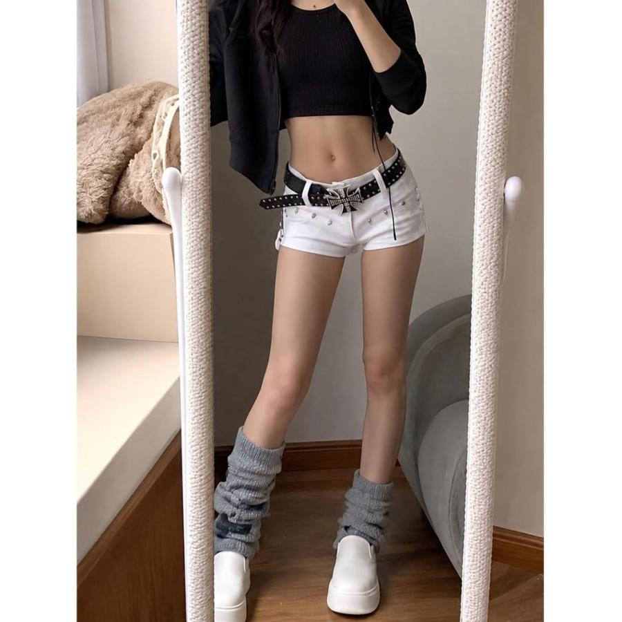 ホットパンツ ローライズ ショートパンツ デニム 極小 ミニ丈 Y2K