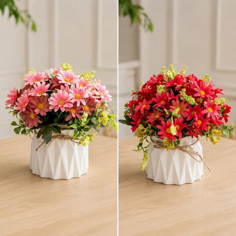 造花 花瓶付き おしゃれ 北欧風 アートフラワー 陶器製花器 リアル