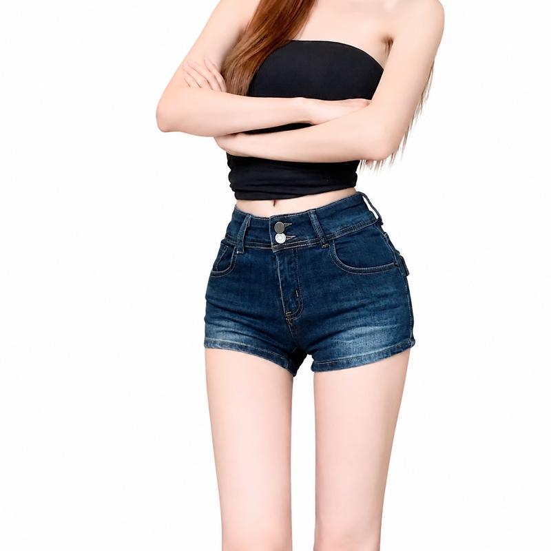 デニムショートパンツ レディース ローライズ ホットパンツ 美脚 脚長