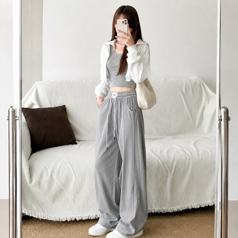 ワイドパンツ レディース デニム テンセル イージーパンツ 接触冷感