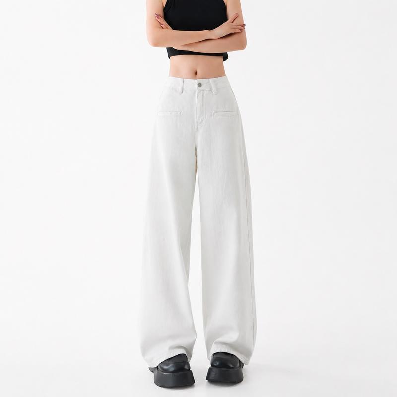 ワイドデニム レディース クロップドパンツ アンクル丈 デニムパンツ 9 