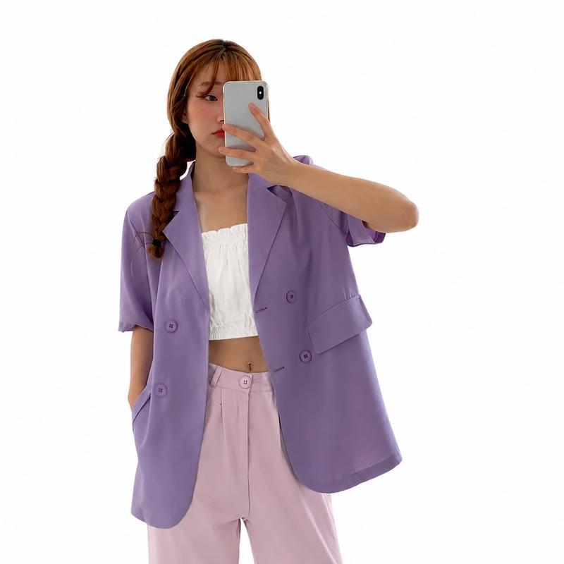 テーラードジャケット レディース フォーマル 半袖 夏 薄手 コート 